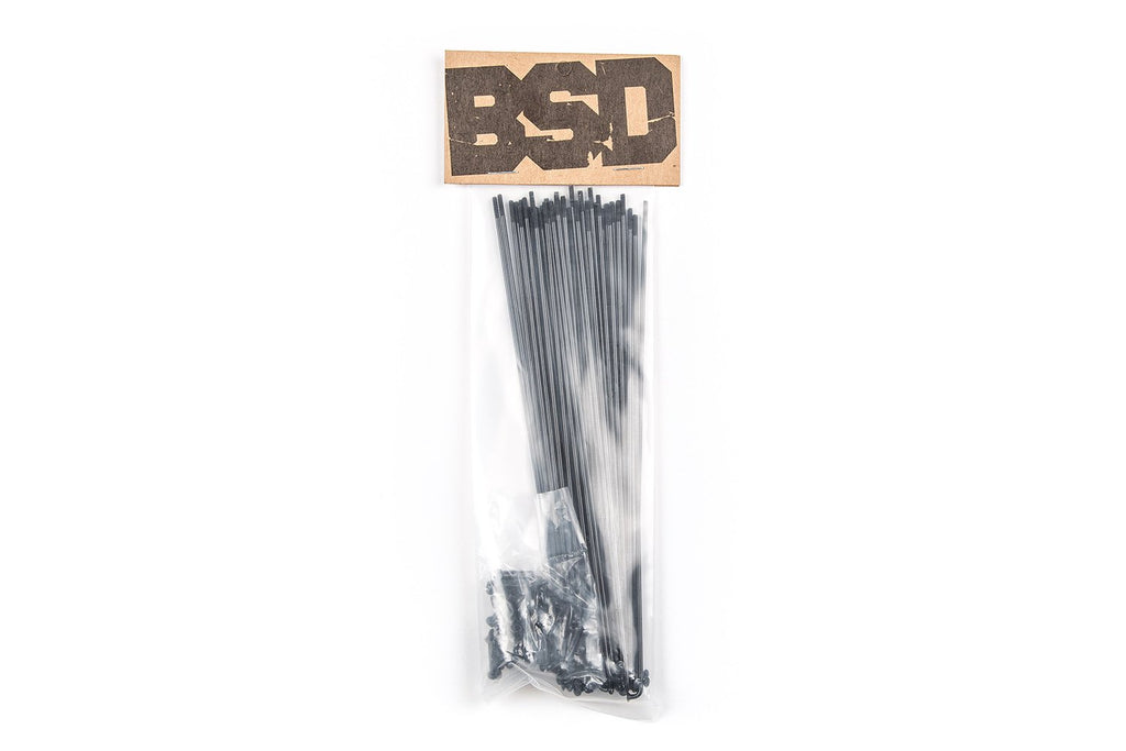 Lot De 40 Rayons Double Butted BSD Pour BMX - Noir Ou Inox, Avec écrous