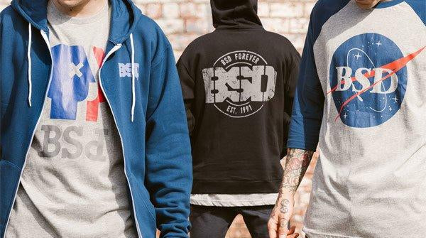 New BSD Tees, Baseball Shirt & Hoodies