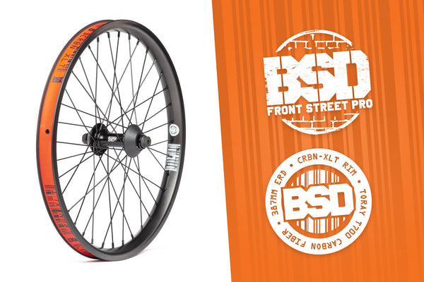 BSD CRBN-XLT Front Street Pro Wheel – Complete Front Wheel - BSD BMX