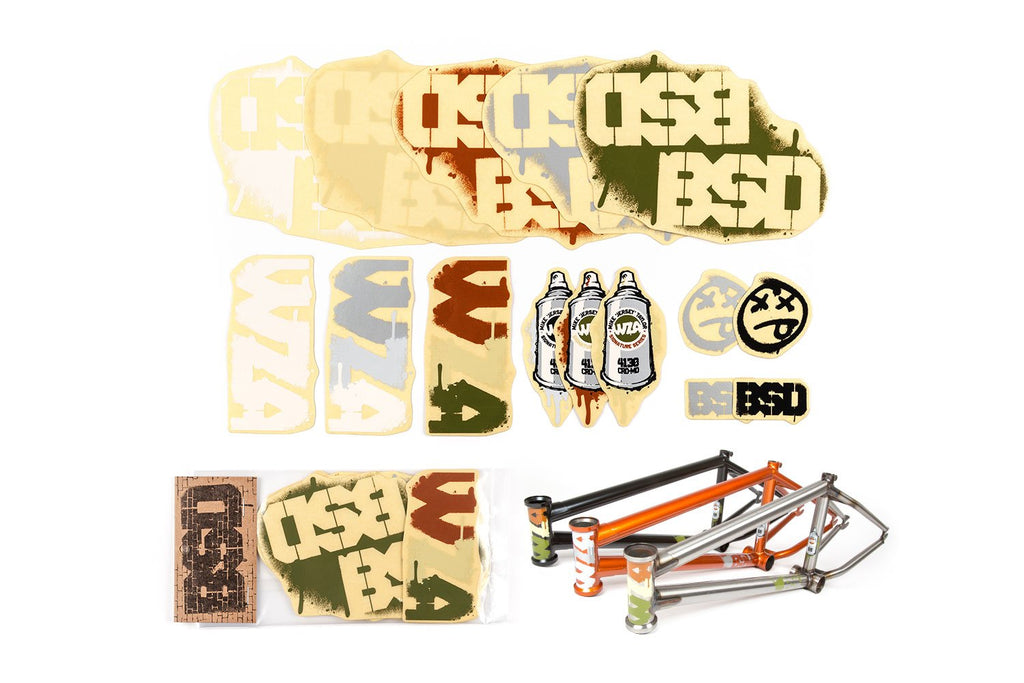 BSD BMX - WZA Frame Sticker Pack - Mike 'Jersey' Taylor signature