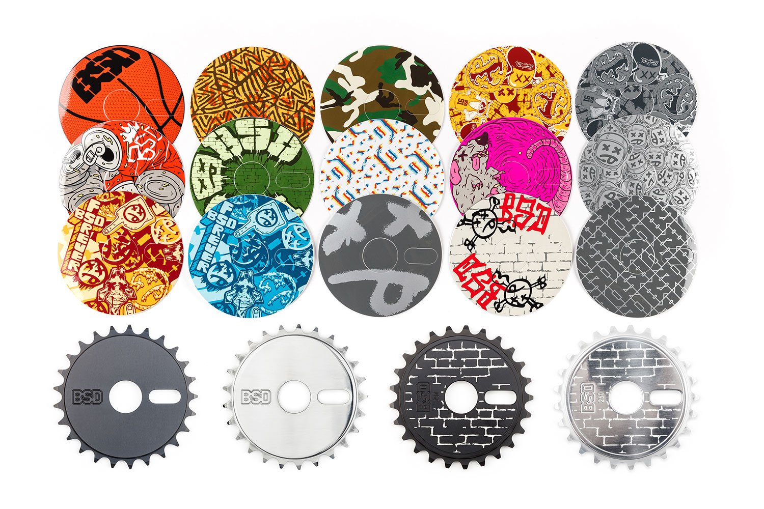 BSD BMX - Stickerbomb Sprocket Sticker 15 Pack